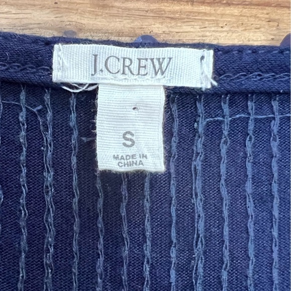 J. Crew Slouchy Sequin Metallic Oversized Navy Tee Holiday Night Out Size Small - Picture 5 of 12